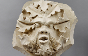 Clef De Voute Masque De Feuilles