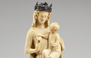 Vierge Assise Allaitant L Enfant