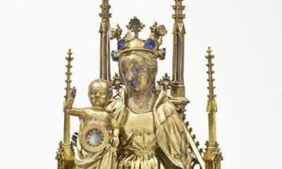 Mini-Statue Reliquaire De L Ombilic Du Christ